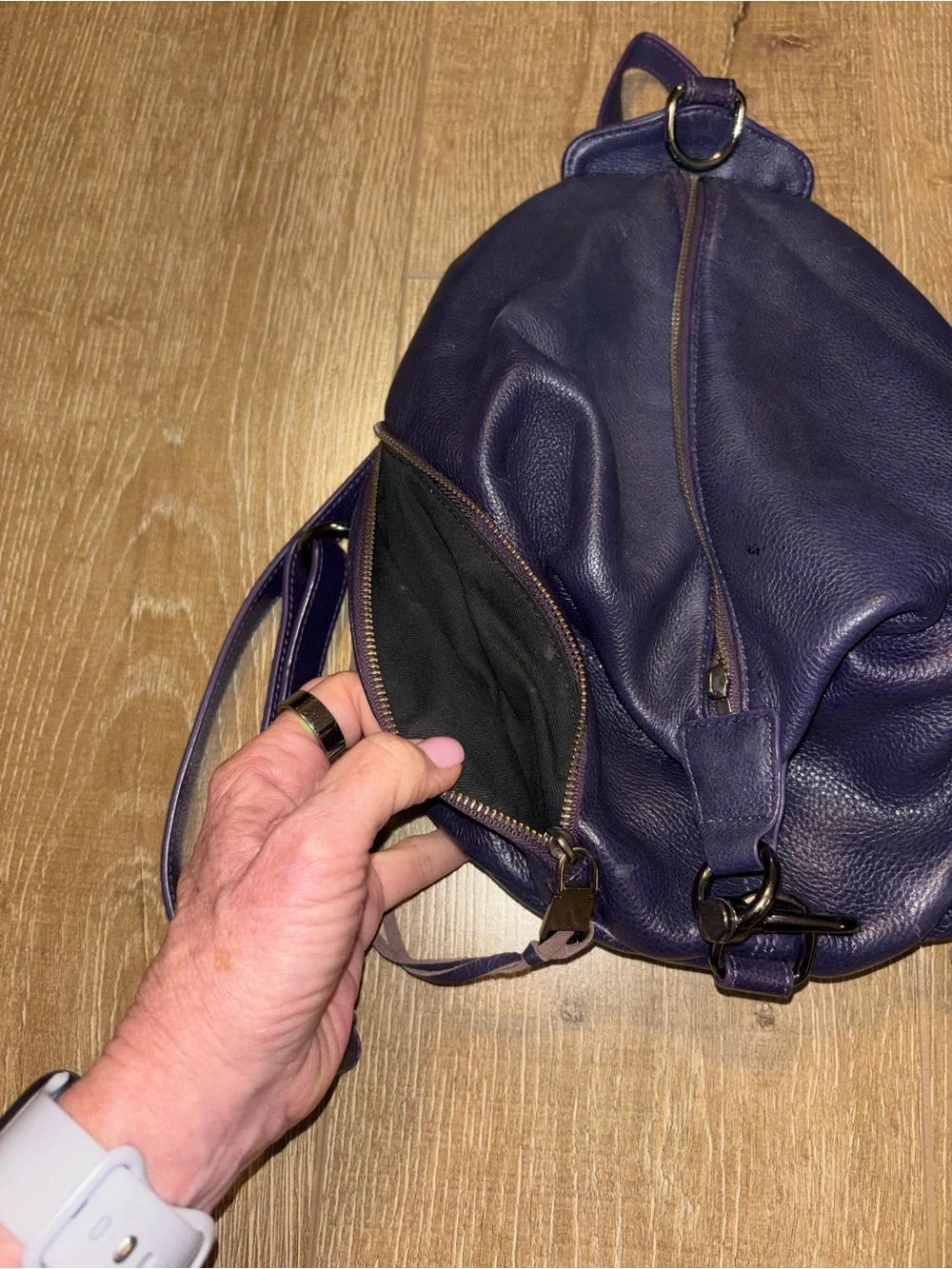 Rebecca Minkoff all leather backpack tote